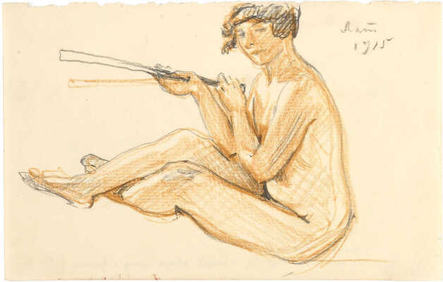 Яремич Степан Петрович. Лот из двух работ − обнаженная сидя и обнаженная лежа